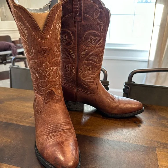 Ariat Shoes Ariat 55 Russet Rebel Western Boots Like New Poshmark